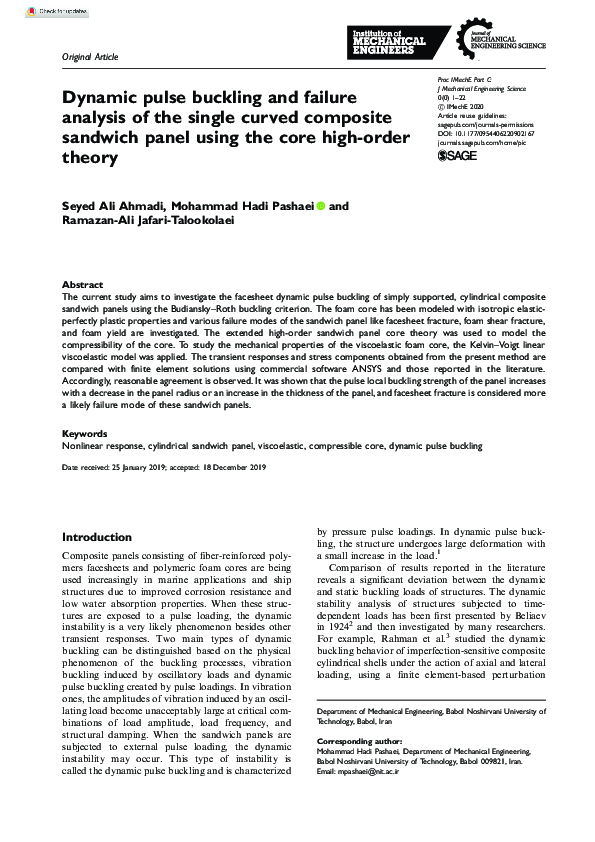 (PDF) Dynamic pulse buckling and failure analysis of the single curved ...