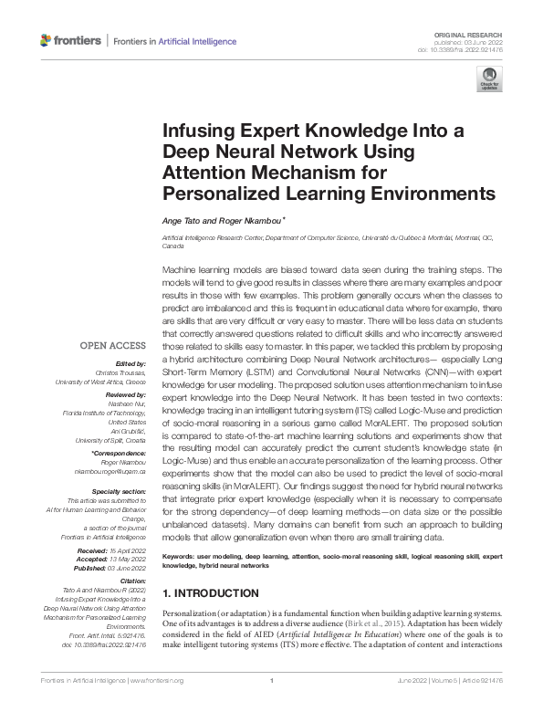 (PDF) Infusing Expert Knowledge Into a Deep Neural Network Using ...