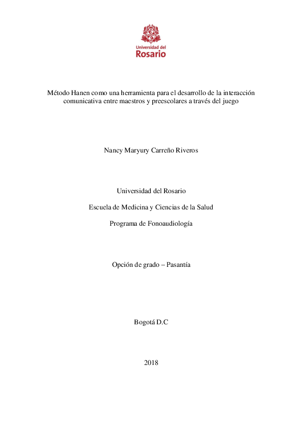 (PDF) Método Hanen como una herramienta para el desarrollo de la ...