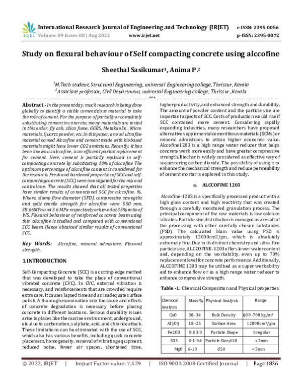 (PDF) Study on flexural behaviour of Self compacting concrete using ...