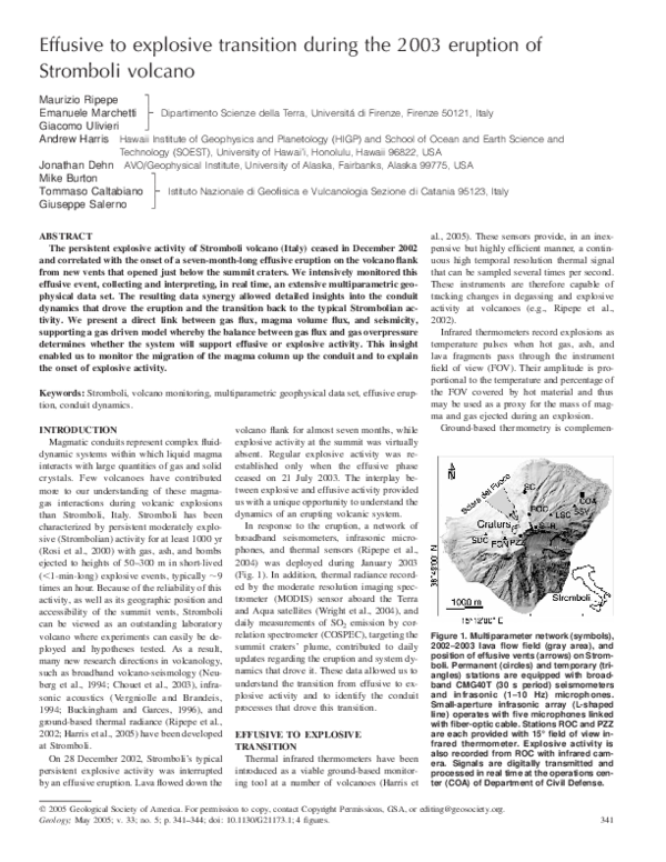 (PDF) Effusive to explosive transition during the 2003 eruption of ...