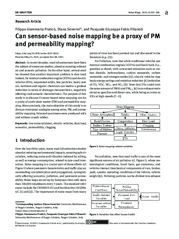 (PDF) Can sensorbased noise mapping be a proxy of PM and permeability