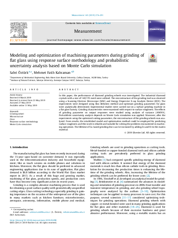 (PDF) Modeling and optimization of machining parameters in cylindrical ...
