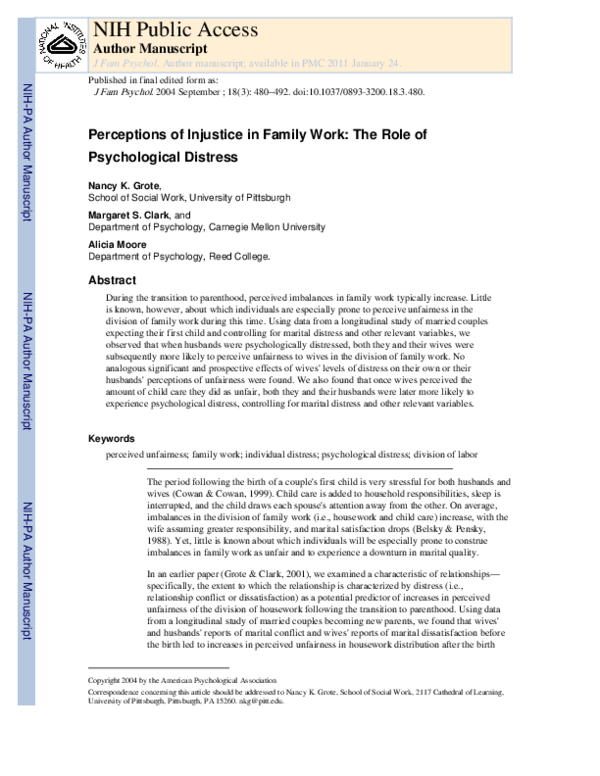 (PDF) Perceptions of Injustice in Family Work: The Role of ...