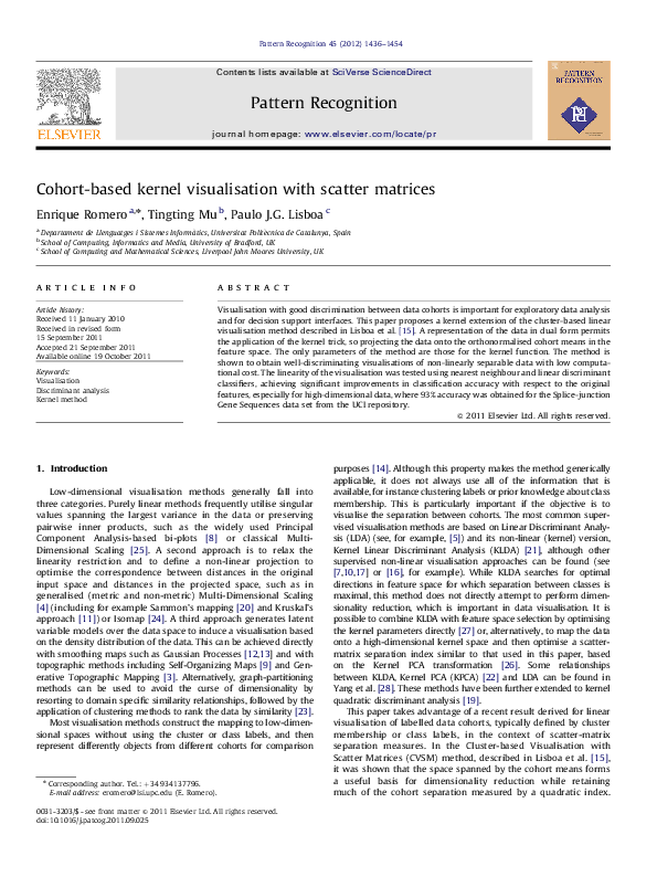 (PDF) Cohort-based kernel visualisation with scatter matrices