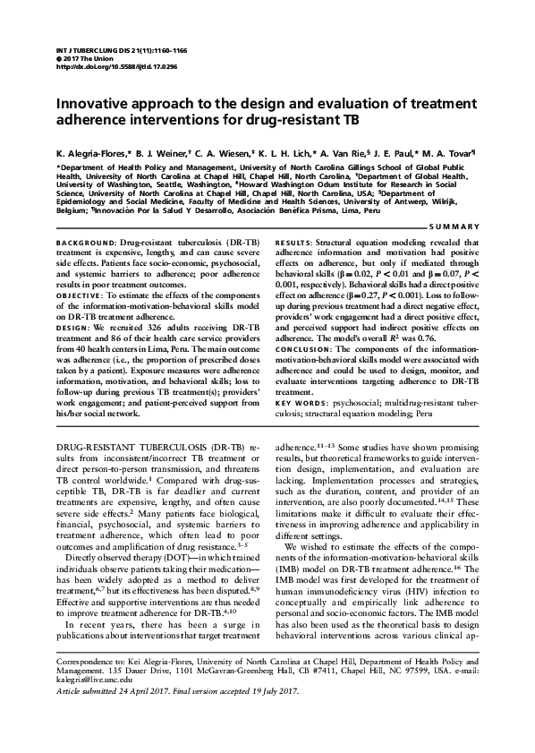 (PDF) Innovative approach to the design and evaluation of treatment ...