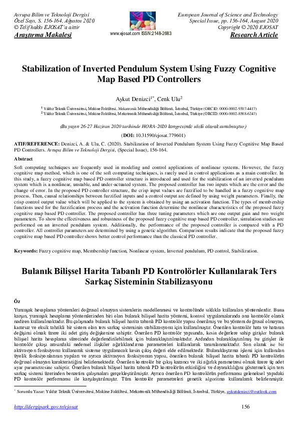 (PDF) Stabilization of Inverted Pendulum System Using Fuzzy Cognitive ...