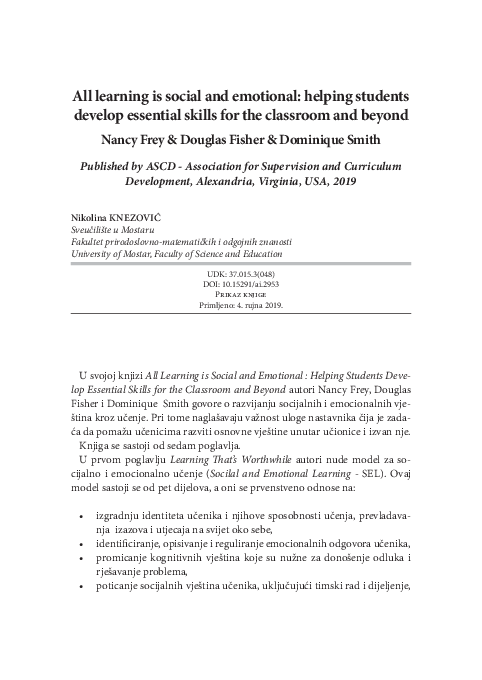 (PDF) All Learning is Social and Emotional : Helping Students Develop ...