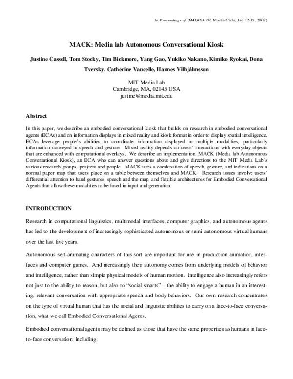 (PDF) MACK: Media lab autonomous conversational kiosk
