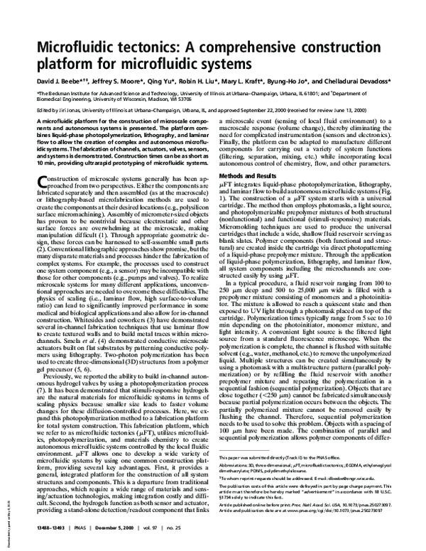 (PDF) Microfluidic tectonics: A comprehensive construction platform for ...
