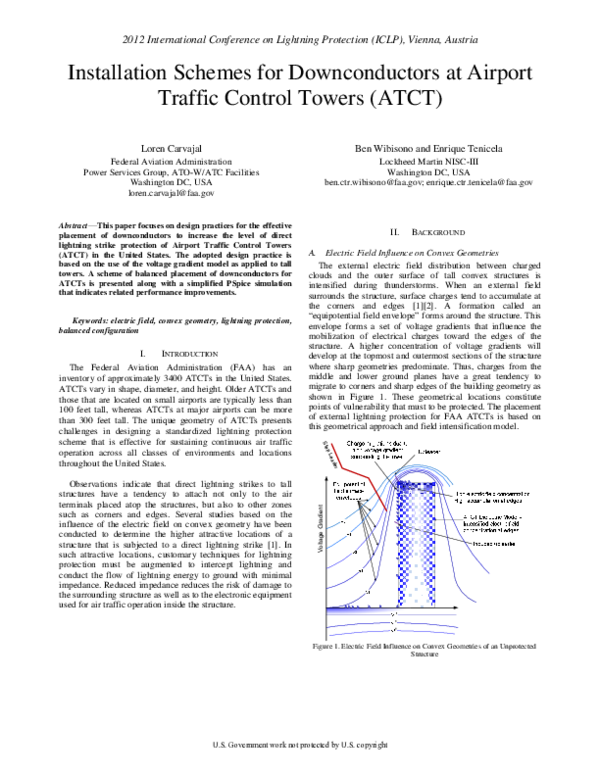 (PDF) Installation schemes for downconductors at Airport Traffic ...