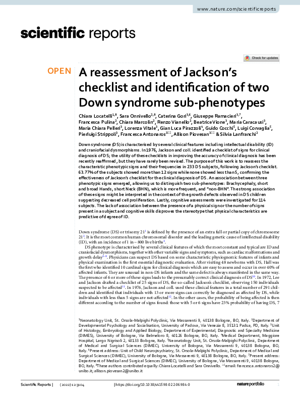 (PDF) A reassessment of Jackson’s checklist and identification of two ...