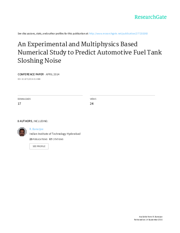 (PDF) An Experimental and Multiphysics Based Numerical Study to Predict ...