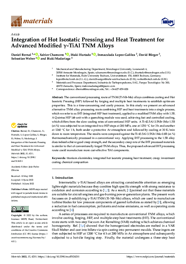 (PDF) Integration of Hot Isostatic Pressing and Heat Treatment for ...