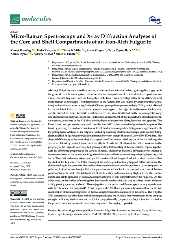 (PDF) Micro-Raman Spectroscopy and X-ray Diffraction Analyses of the ...