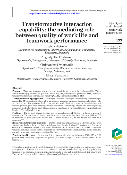 (PDF) Transformative interaction capability: the mediating role between ...