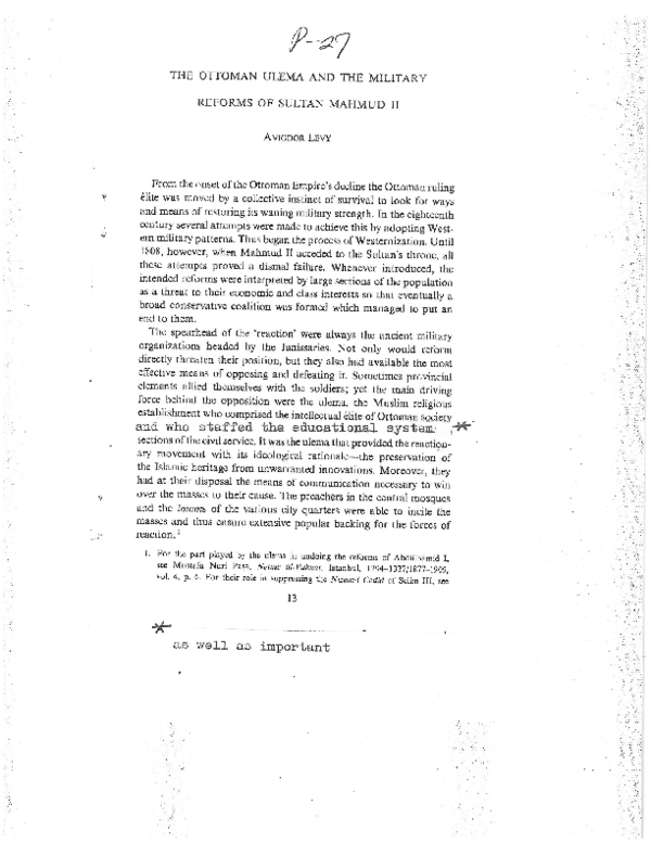 (PDF) The Ottoman Ulama and the military reforms of Sultan Mahmud II