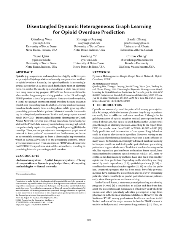 (PDF) Disentangled Dynamic Heterogeneous Graph Learning for Opioid ...