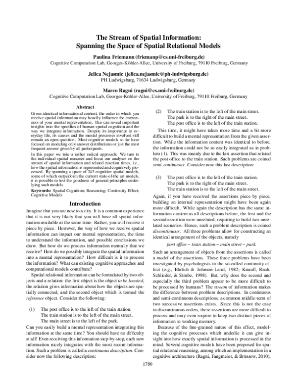 (PDF) The Stream of Spatial Information: Spanning the Space of Spatial ...