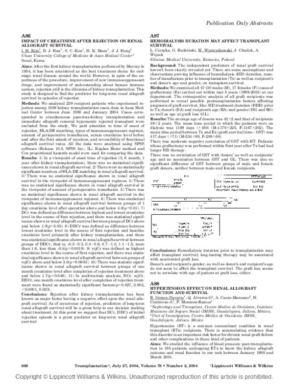 (PDF) Pregnancy and Renal Transplant