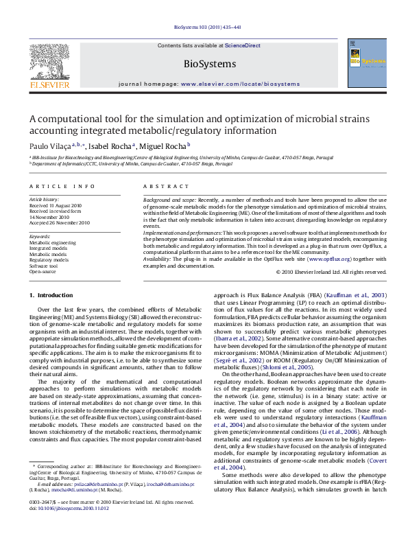 (PDF) A computational tool for the simulation and optimization of ...