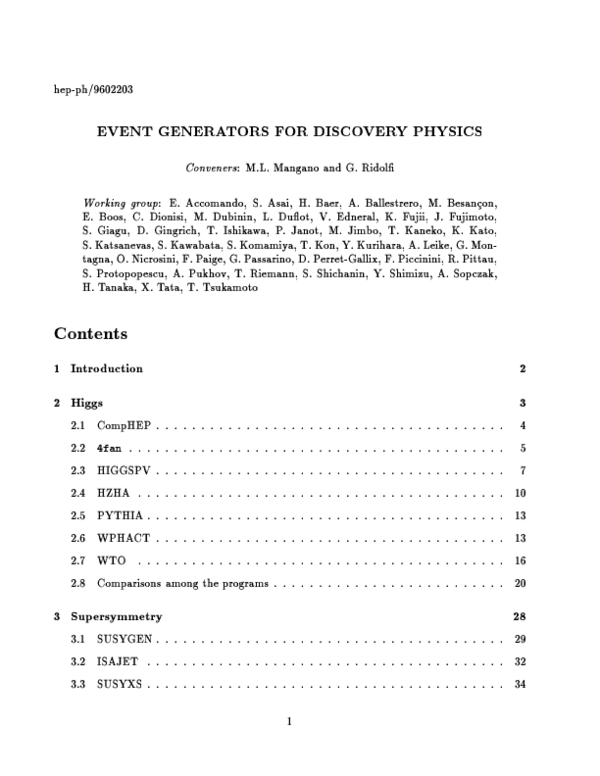 (PDF) Event generators for discovery physics