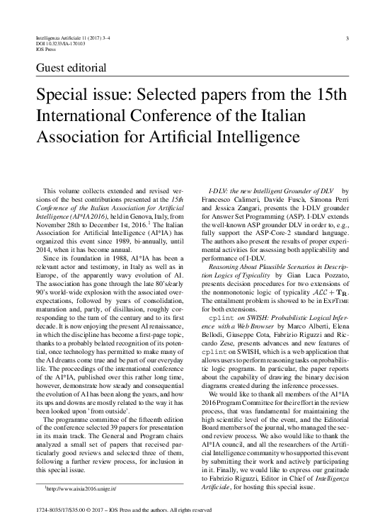 (PDF) Special issue: Selected papers from the 15th International ...
