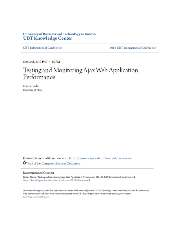 (PDF) 30 PM-3 : 45 PM Testing and Monitoring Ajax Web Application ...