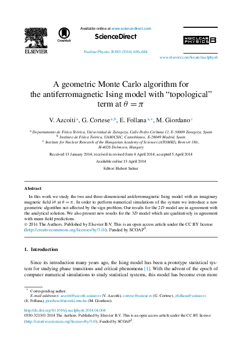 (PDF) A geometric Monte Carlo algorithm for the antiferromagnetic Ising ...