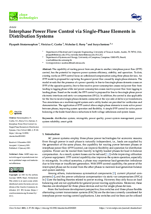 (PDF) Interphase Power Flow Control via Single-Phase Elements in ...
