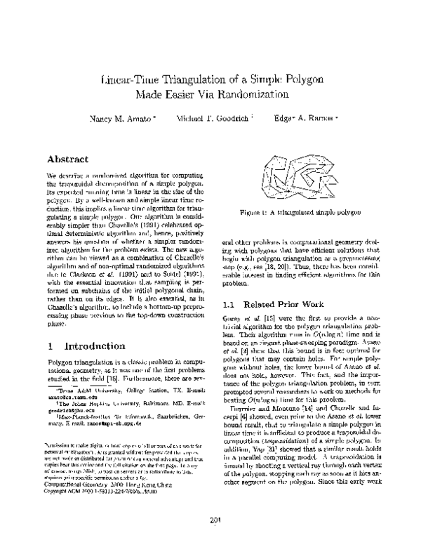 (PDF) Linear-time triangulation of a simple polygon made easier via ...