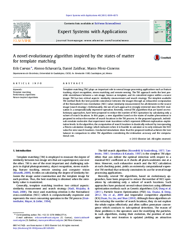 (PDF) A novel evolutionary algorithm inspired by the states of matter ...