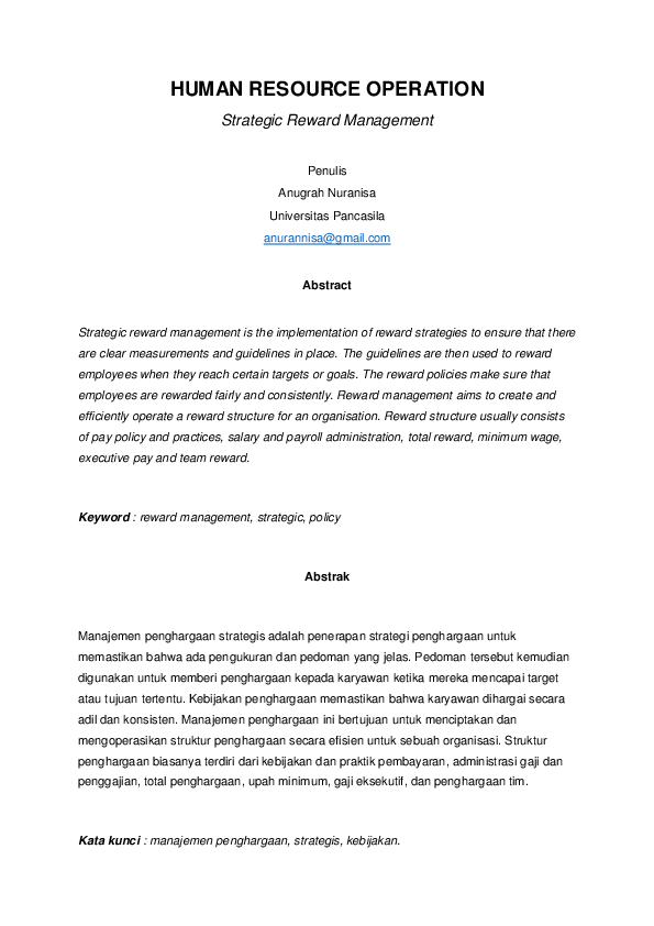 (PDF) HUMAN RESOURCE OPERATION