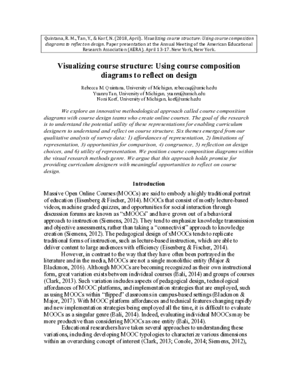 (PDF) Visualizing Course Structure: Using Course Composition Diagrams ...