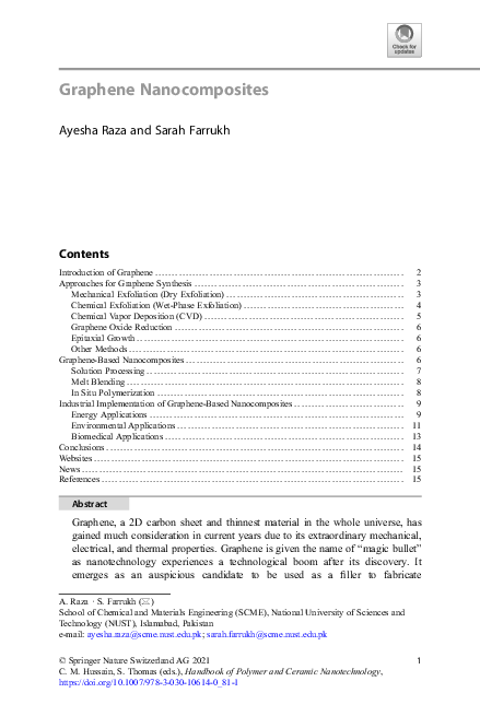 (PDF) Graphene Nanocomposites