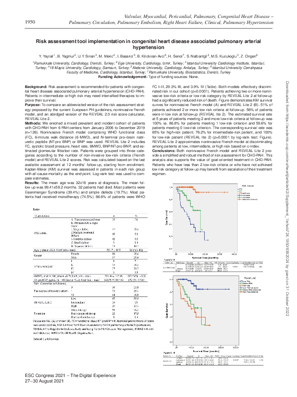(PDF) Risk assessment tool implementation in congenital heart disease ...