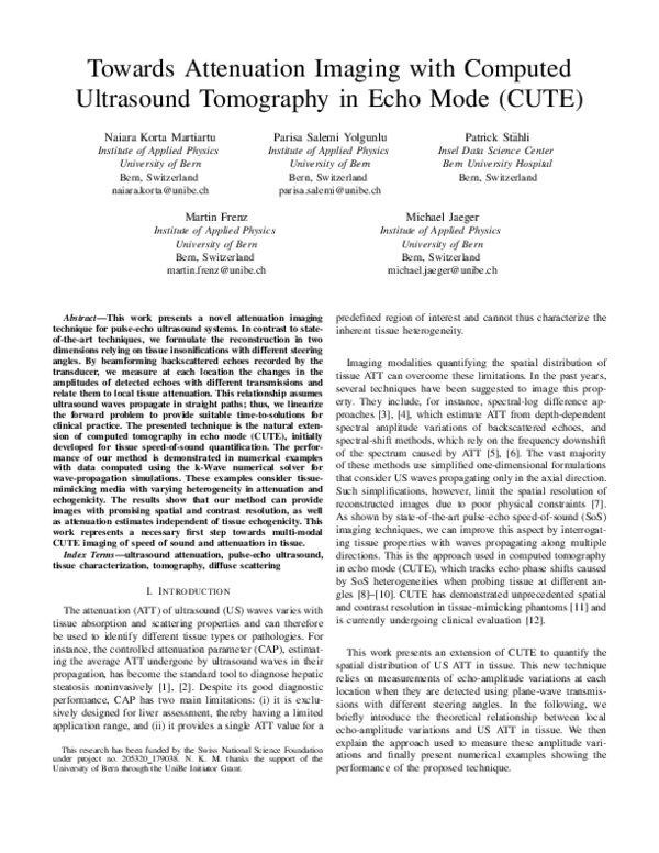 (PDF) Towards Attenuation Imaging with Computed Ultrasound Tomography ...