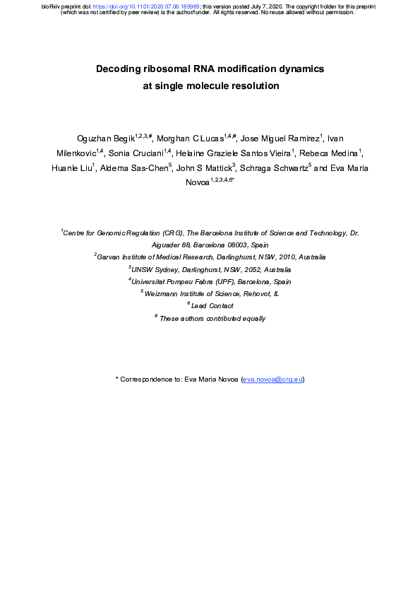 (PDF) Quantitative profiling of native RNA modifications and their ...