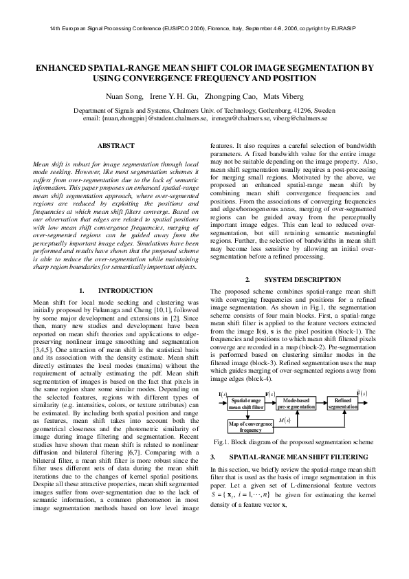(PDF) Enhanced Spatial-Range Mean Shift Color Image Segmentation By ...