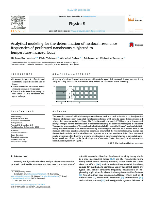 (PDF) Analytical modeling for the determination of nonlocal resonance ...