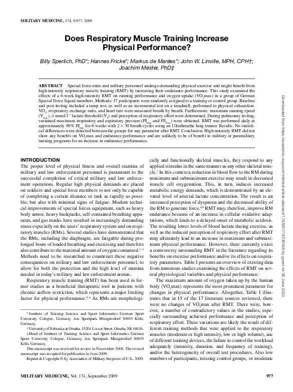 (PDF) Does Respiratory Muscle Training Increase Physical Performance?
