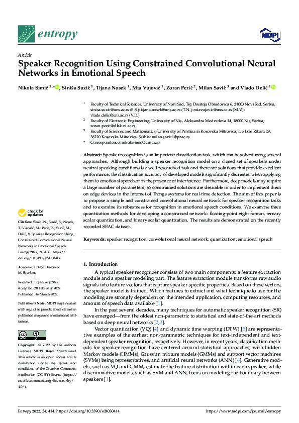 (PDF) Speaker Recognition Using Constrained Convolutional Neural ...