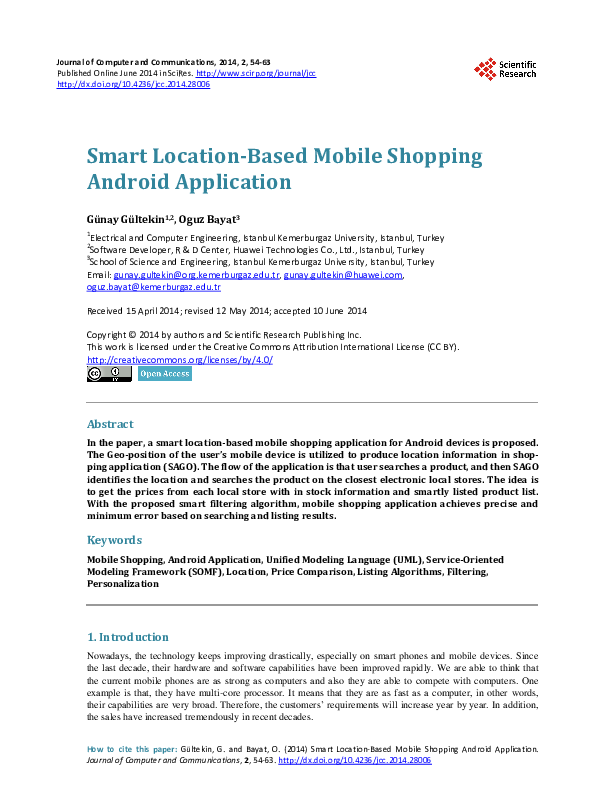 (PDF) Smart Location-Based Mobile Shopping Android Application