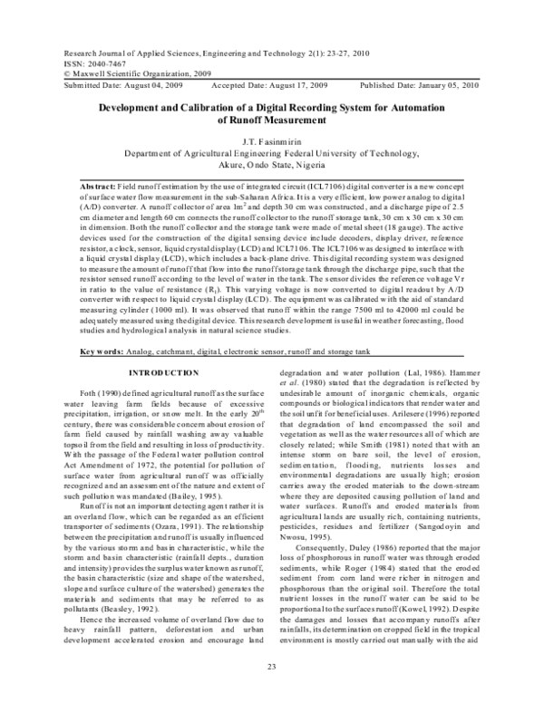 (PDF) Development and Calibration of a Digital Recording System for ...