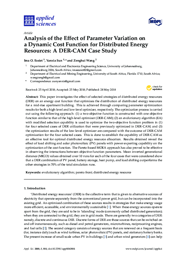 (PDF) Analysis of the Effect of Parameter Variation on a Dynamic Cost ...