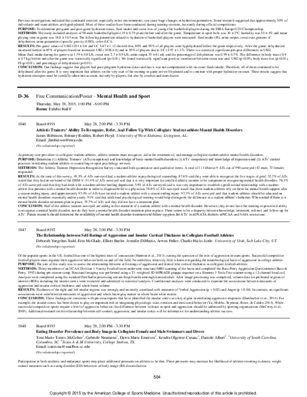 (PDF) Eating Disorder Prevalence and Body Image in Collegiate Female ...