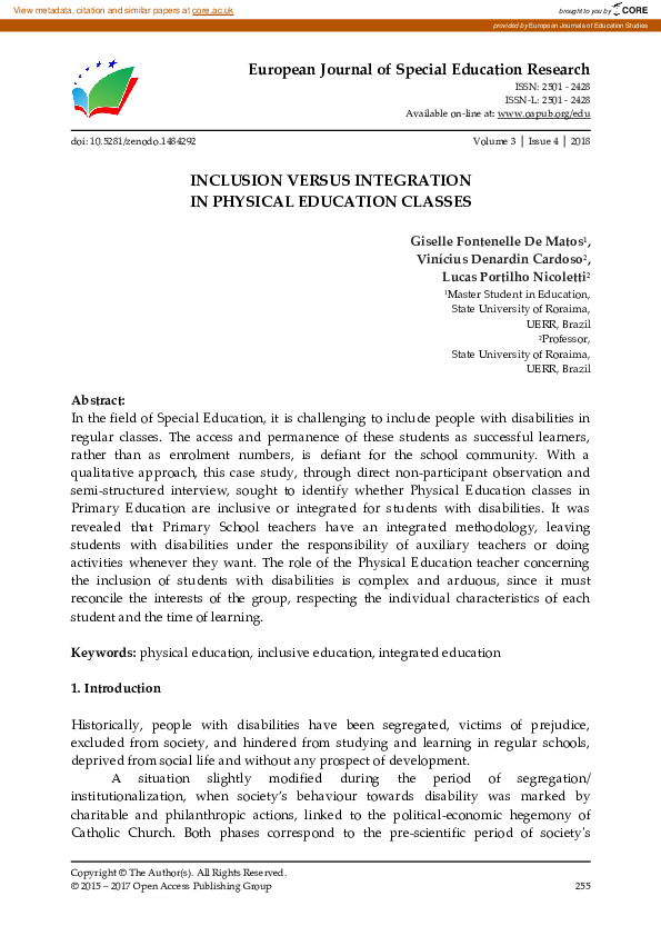 CONCEPT OF INCLUSION IN PHYSICAL EDUCATION visual data 7