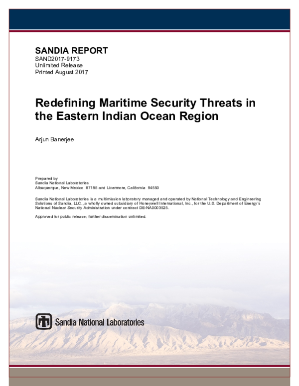 (PDF) Redefining Maritime Security Threats in the Eastern Indian Ocean ...