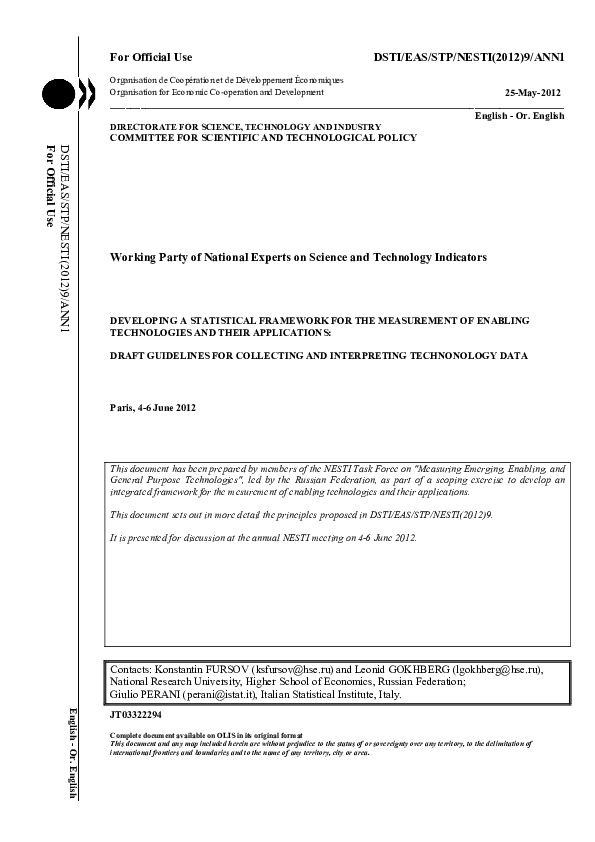 (PDF) Developing a statistical framework for the measurement of ...