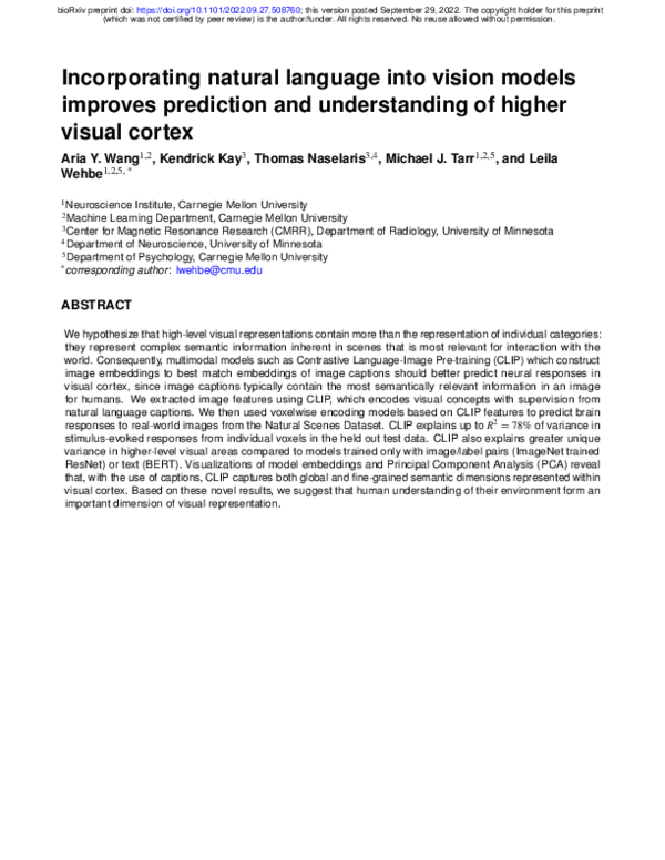 (PDF) Incorporating natural language into vision models improves ...